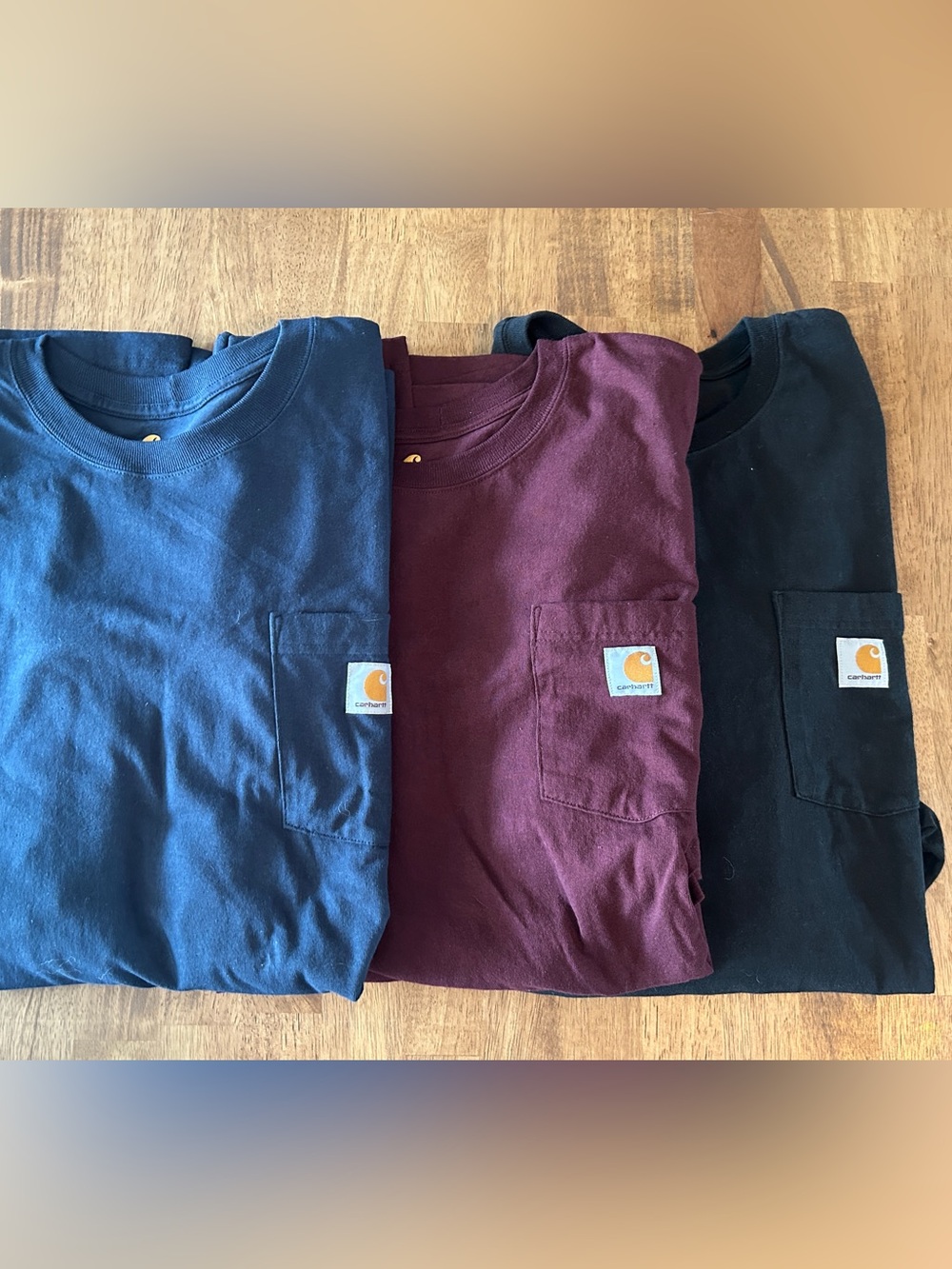 Carhartt Original Fit Men's 3XL Pocket Logo Crew Neck Tee Lot of 3 Multicolor